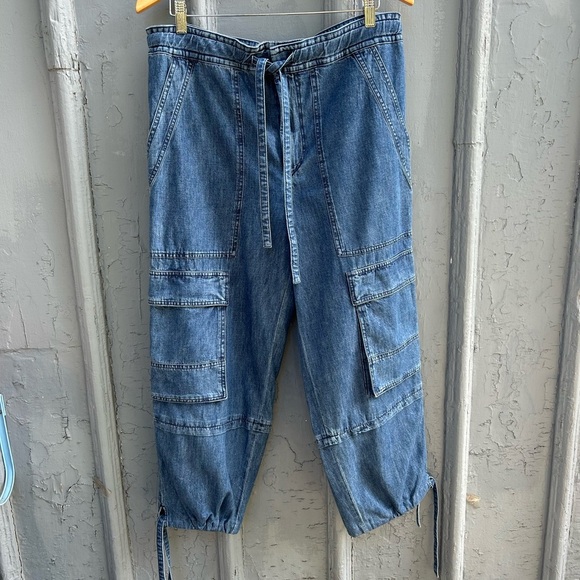 Marant Etoile Ivy denim Cargo Pants, size 36 - Picture 4 of 14